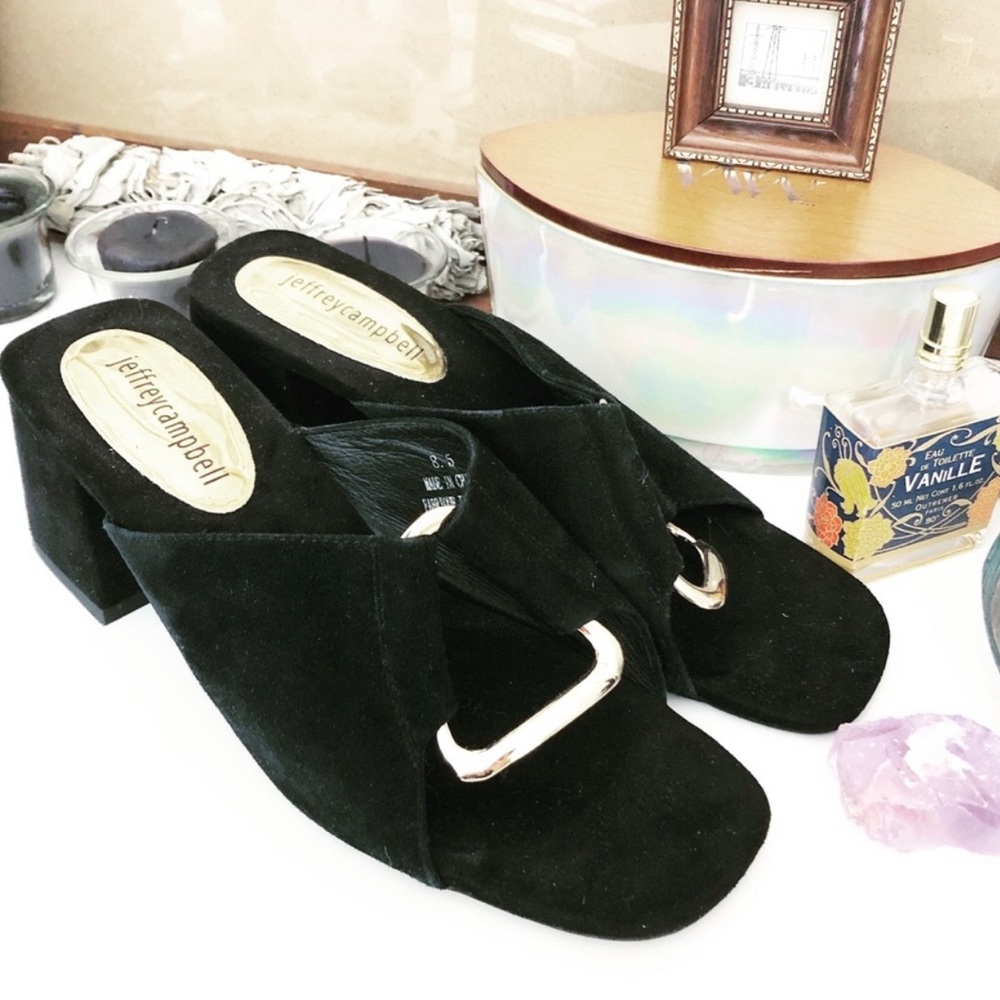 $120 JEFFREY CAMPBELL BLOCK HEEL SANDALS